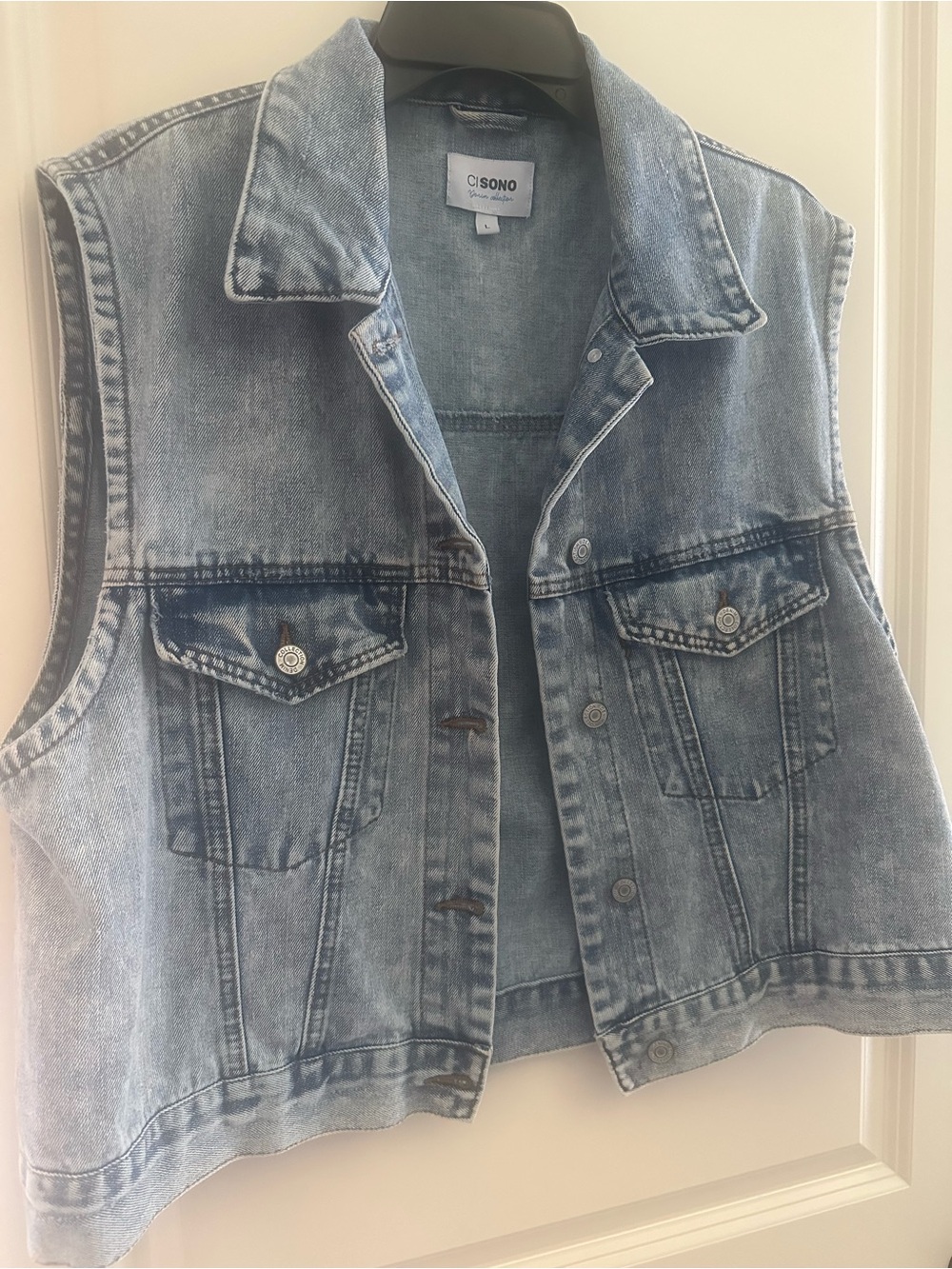Ci Sono Light Blue Denim Vest